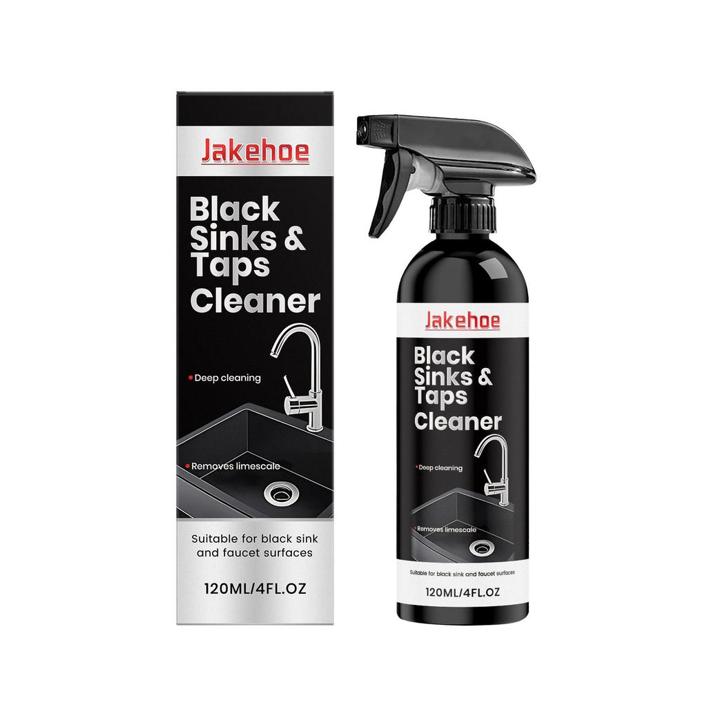 Jakehoe black faucet cleaner, bathroom sink ceramic, suitable for easy descaling, restoring brightness and low odor 120ml