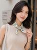 111% mulberry silk georgette square scarf fresh flower and bird plant print gentle Mori silk scarf scarf women's