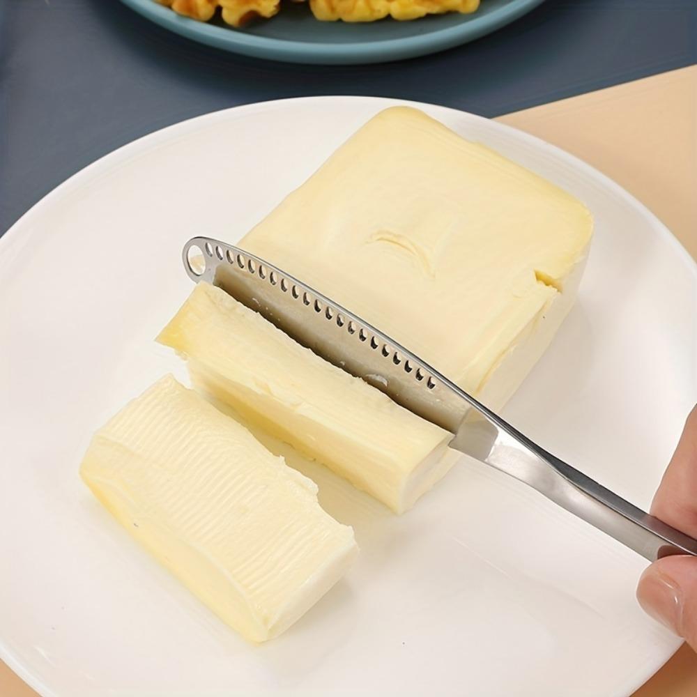 1 шт. Нержавеющая сталь нож для масла с отверстием, нож для сыра, сыра, хлеба, джема, лопатка, нож для масла