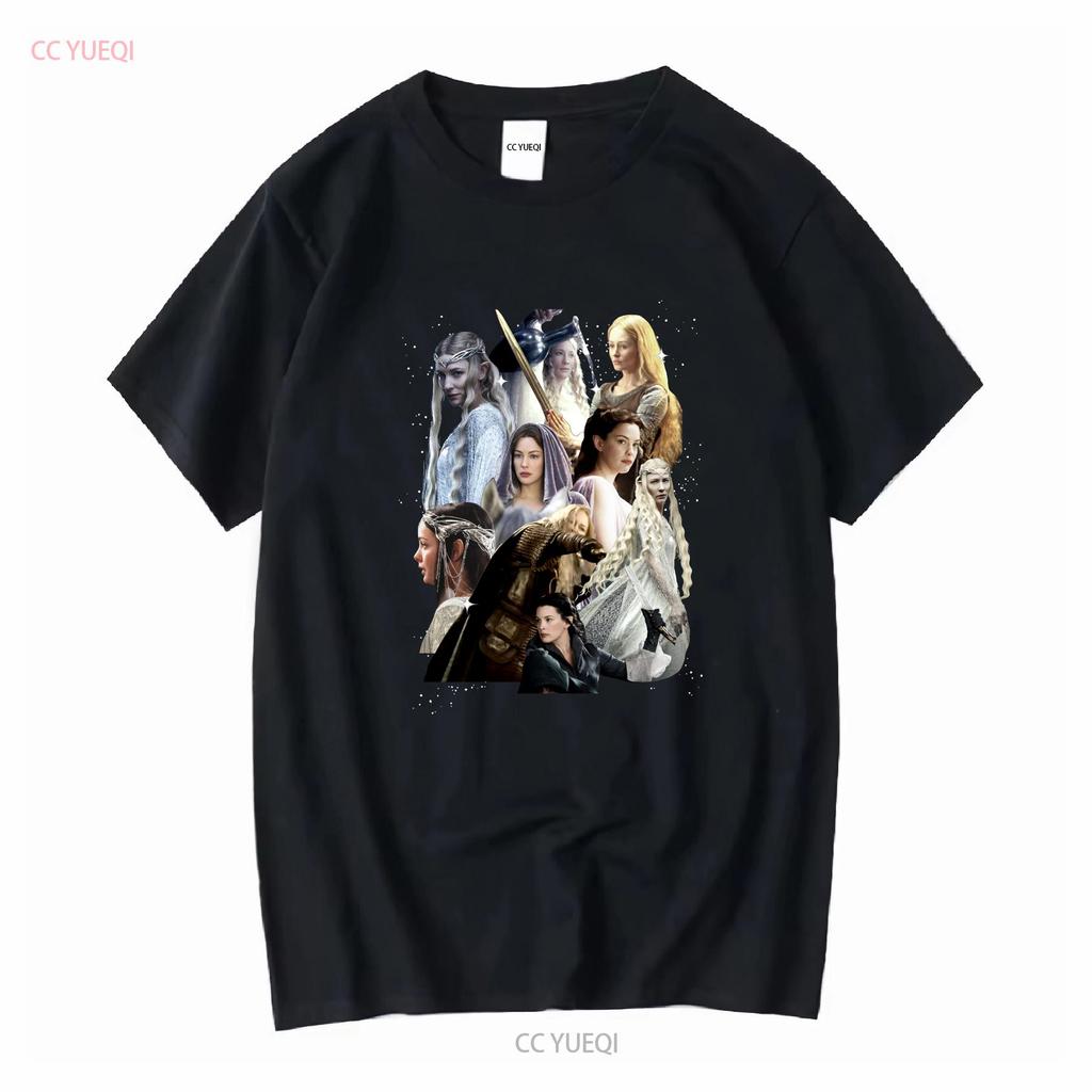Women Of Lotr T Shirt Arwen Eowyn Galadrie s S Xl vintage Washed fashion Breathable homme designer clothes Casual Versatile