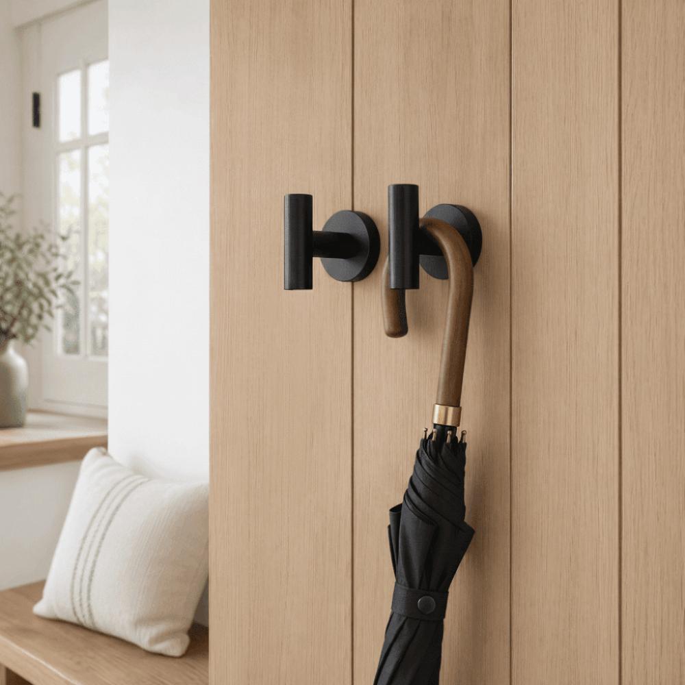 2 PCS Stainless Steel Towel Hook Compact Design Coat Hook Robe Hook Bathroom Kitchen Garage Closet