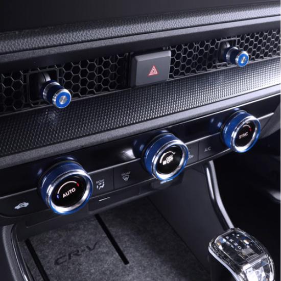 Console Air-Condition Adjust knob Blue Trim kit For Honda CRV CR-V 2024