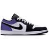 Jordan Air Jordan 1 Purple Toes Низкие кроссовки для баскетбола с защитой от истирания, винтажные, унисекс, Черно-фиолетовые HF3148-106(Команда1291-)