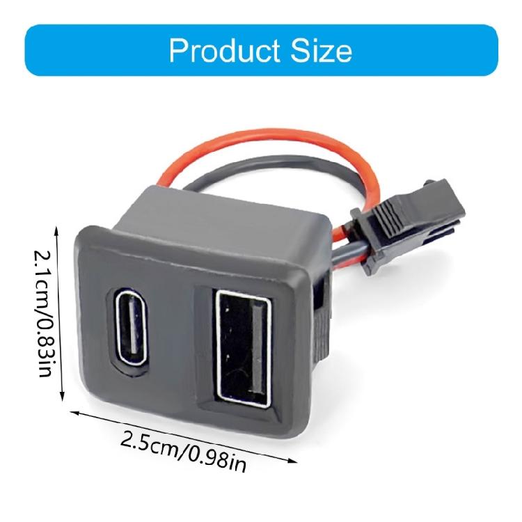 2 шт. USB 2.0 и Type-C Female Разъем Женский USB Лампа Зарядка Розетка Питания Для Домашней и Офисной Электроники