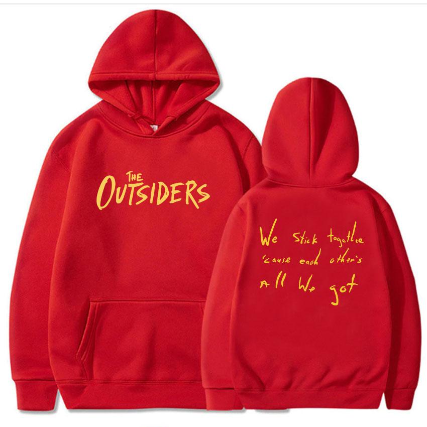 Autumn/Winter The Outsiders Printed Hoodie Women's Sudaderas Para Mujer Hip Hop Men's and Women's Street Wear Winter Warm Hoodie