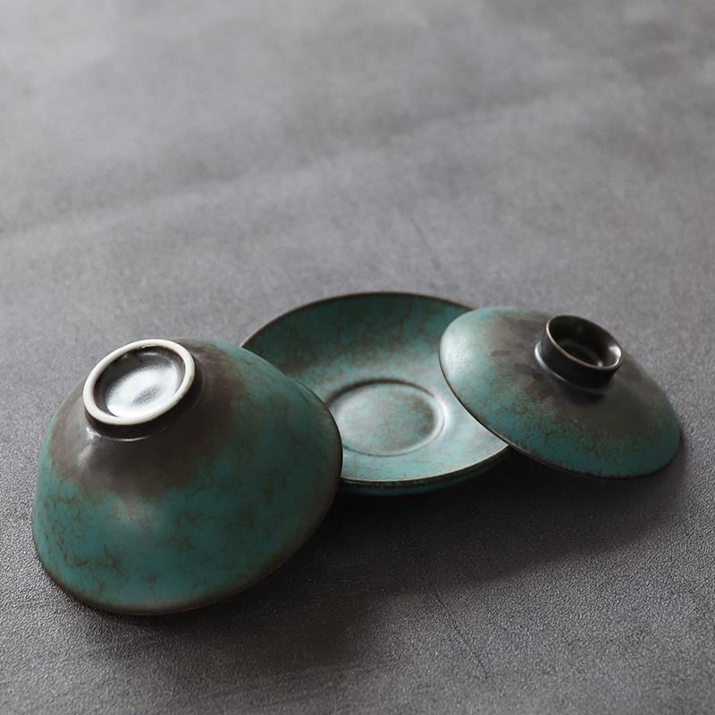 Керамическая крышка-чаша Винтажная чайная чаша Чайная чаша в японском стиле