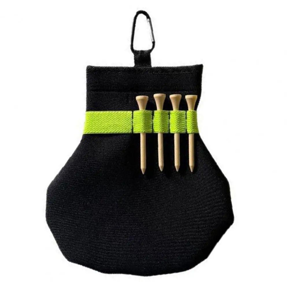 Portable Golf Tee Bag With Metal Clip Golf Ball Pouch Golf Ball Tee Holder Golf Accessories