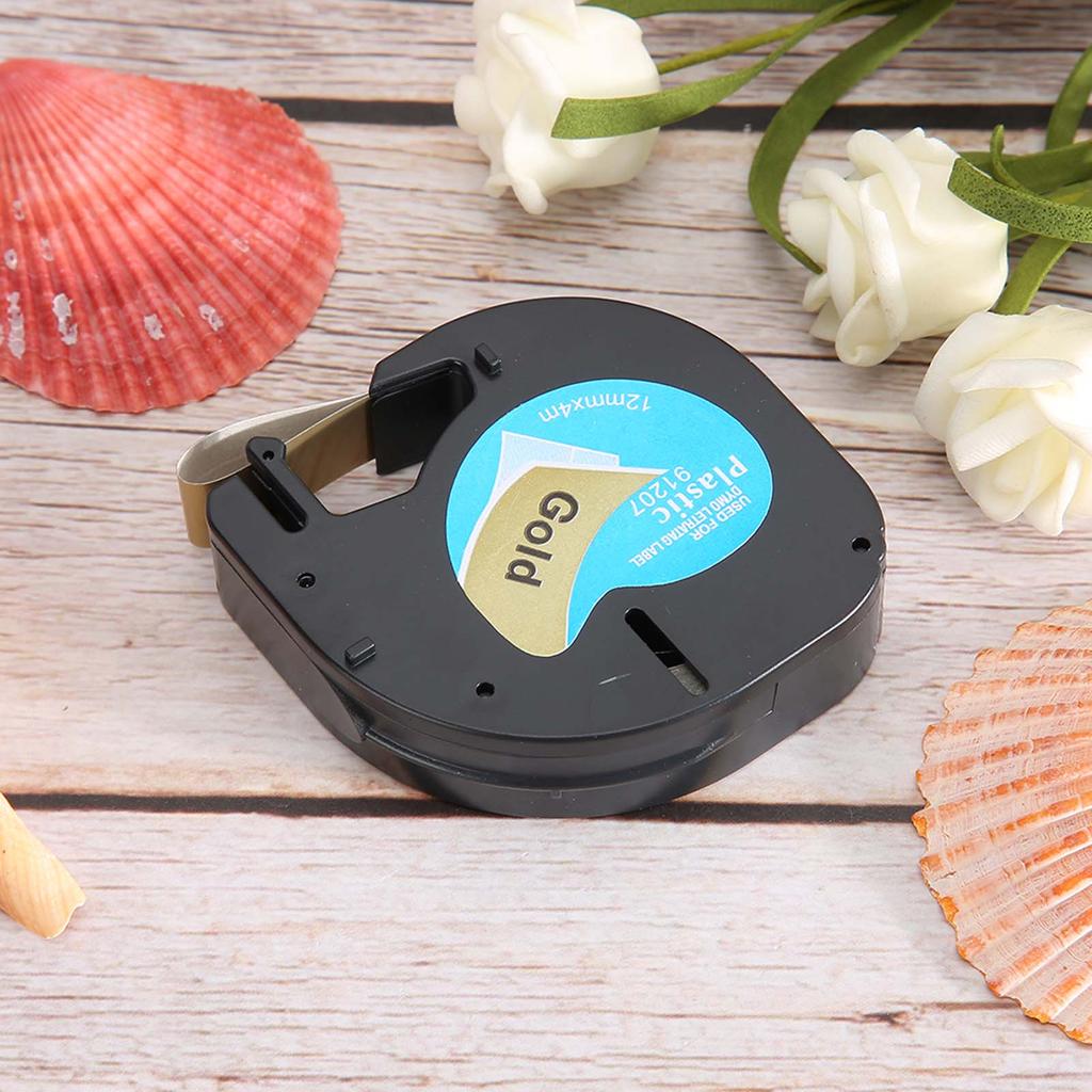 Запасные части для этикеточной ленты Лента 12 мм x 4 м BlackonGold для этикетировщика Letratag