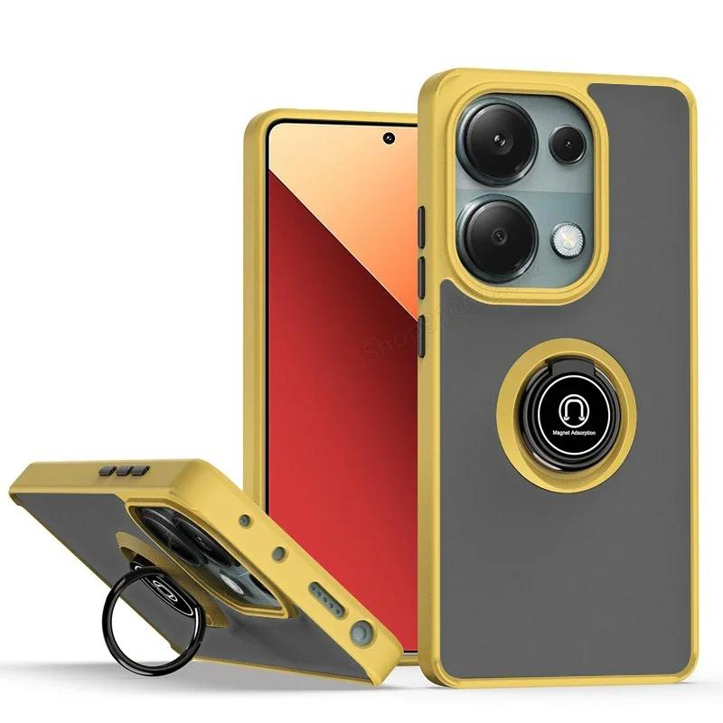 Магнитный матовый чехол-держатель для кольца для Redmi Xiaomi 14T 12T Note 12 13 Ultra Pro Plus 14 13C 14C X6 4 5G Deluxe противоударный чехол