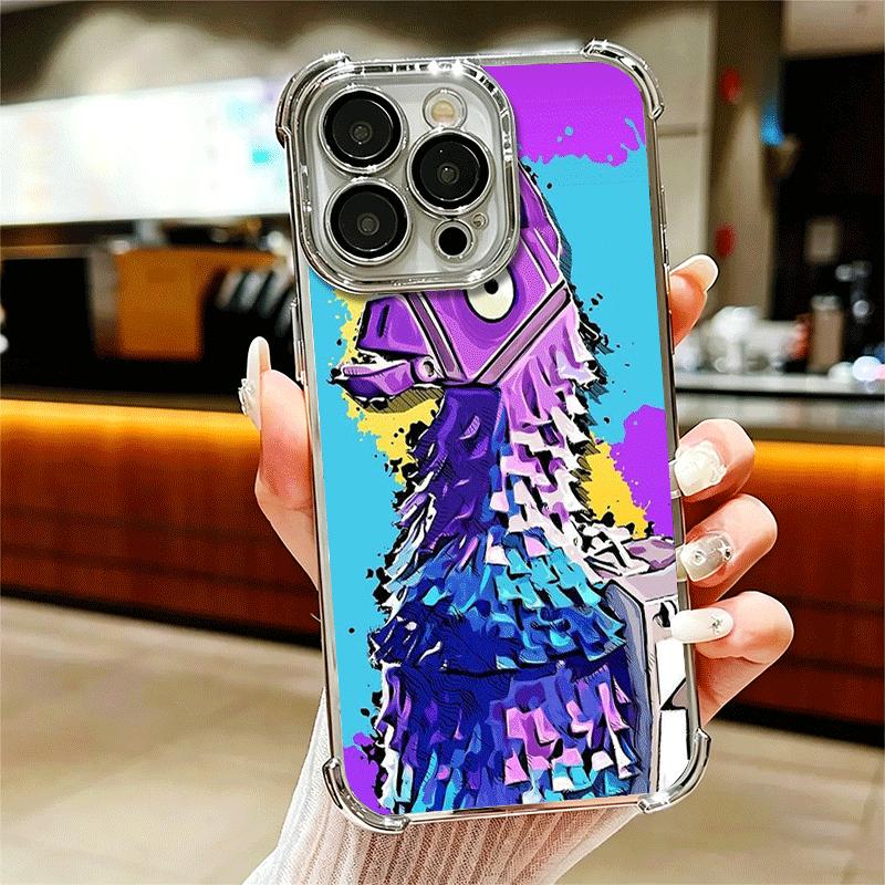 B-Battle R-Royales Plating Phone Case For Iphone 16 17 Pro Max Air 16E 14 15 Plus 12 13 Mini Anti-Fall Airabag Cover