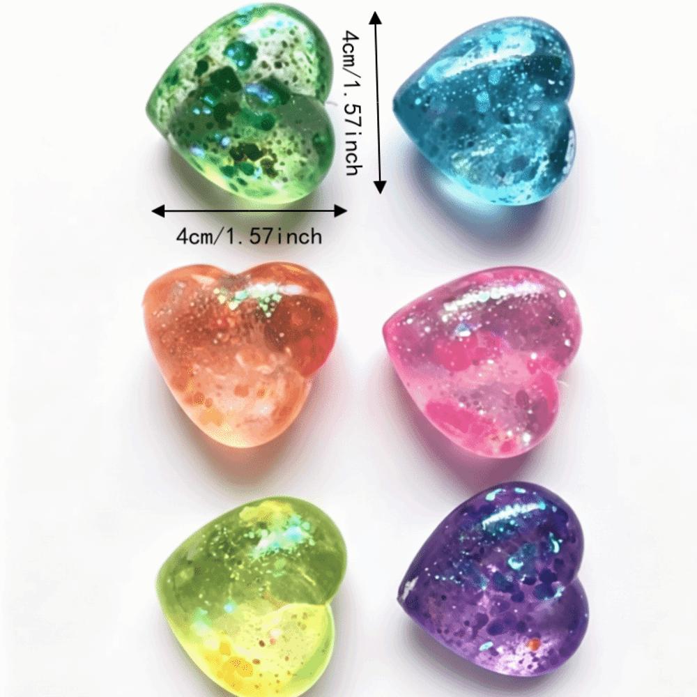 Sequins Love Squeeze Toy Changing Color Heart Slow Rising Toy Fidget Toy Science Education
