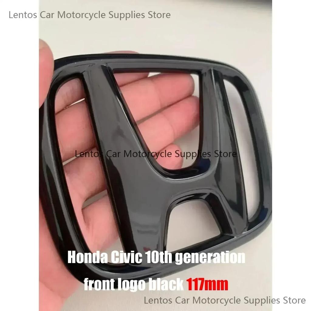AQF1 Car Modification Suitable for Honda 10th Accord/Civic Black Red Front Logo Covered Rear Logo Steering Wheel Modification Decor