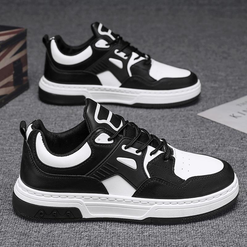 Fashion 2025 New Men's Shoes Breathable White Shoes Men's Trendy Versatile Thick Soled Low Cut Sneakers Casual Board Shoes