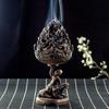 YXY Boshan Incense Burner Alloy Hollow Metal Cone Censer Household Incense Holder Zen Home Decor Ornaments Tea Friends Gifts