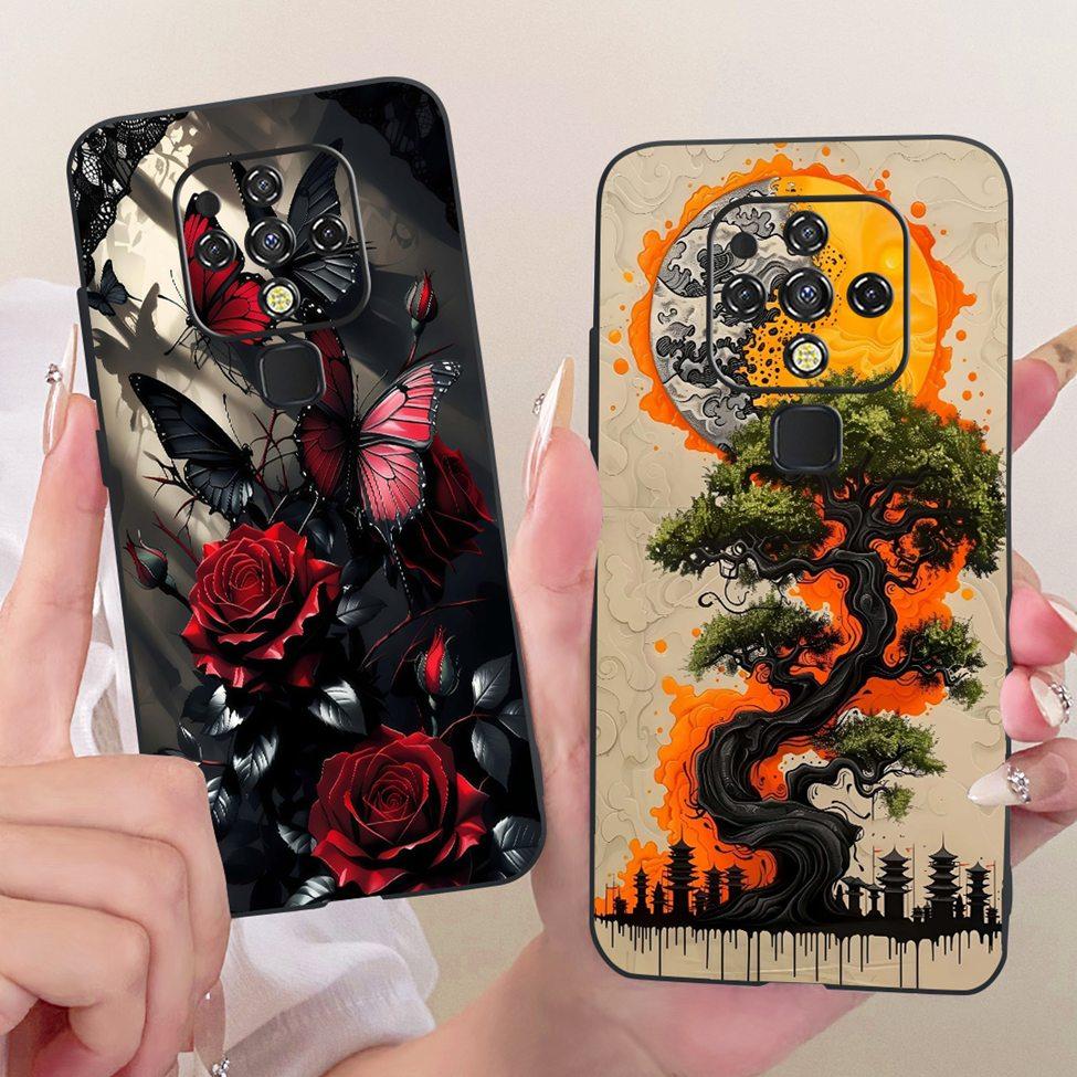 For Tecno Camon 16 CE7 CE7j CE9h Case For Tecno Camon 16 Pro Cover Cute Cat Fashion Butterfly Painted Casing