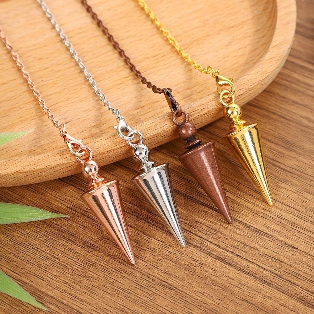 Pointed Meditation Witch Spiritual Pendulos Dowsing Cone Metal Pendulum Isis Pendulum Women