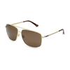 Unisex Sunglasses with Polarized Lenses GG0836SK 002 Gold Brown [Gucci]