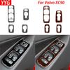 Для Volvo XC90 2003—2014 Автомобильные Аксессуары Панель Управления Стеклоподъемниками из Углеродного Волокна Накладка на Панель Салона Наклейка Модификация