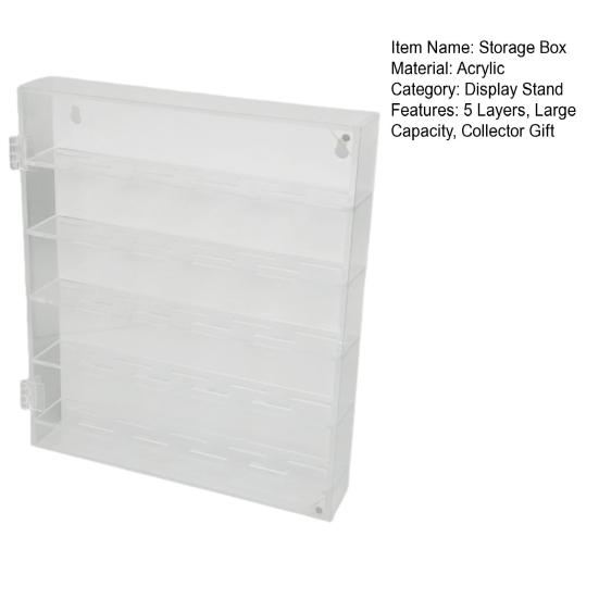 Акриловая коробка для показа монет, 5 слоев, большая вместимость, держатель для витрины для монет, прозрачный значок для монет, медаль, дисплей, коллекция, органайзер, коробка, подарок для коллекционера