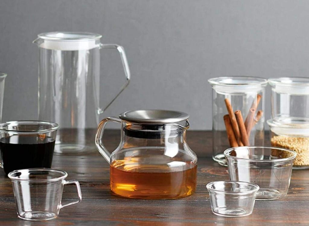 Kinto Стакан для зеленого чая CAST 180 мл, безопасное стекло 8429, термостойкое, подходит для микроволновой печи/посудомоечной машины