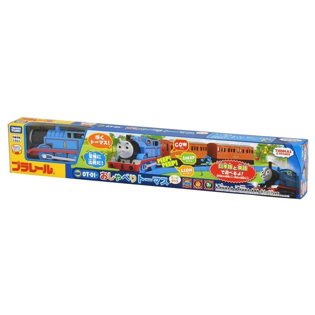 TAKARA TOMY Говорящий Томас Томас Английский Игрушечный Поезд для возраста от 3 лет и Соответствует стандартам безопасности игрушек и имеет знак ST «Plarail OT-01 Plus» вверх. проверенный.