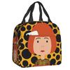 Custom Yayoi Kusama Self-Portrait Insulated Lunch Bags for Camping Travel Dot Leakproof Cooler Thermal Lunch Box Women Children