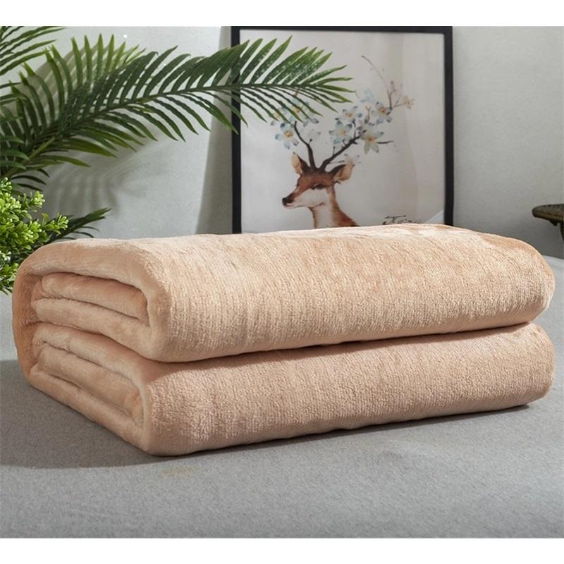 Фланелевый плед Летний Кондиционер Накидка Мягкий Флис Офисный Плед для Сна Однослойный Двусторонний Плюшевый Плед на Все Сезоны