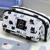 Snowy White Kitten Pencil Case High Aesthetic Double Layer Multi-functional Printed Student Pencil Bag Large Capacity PencilCase