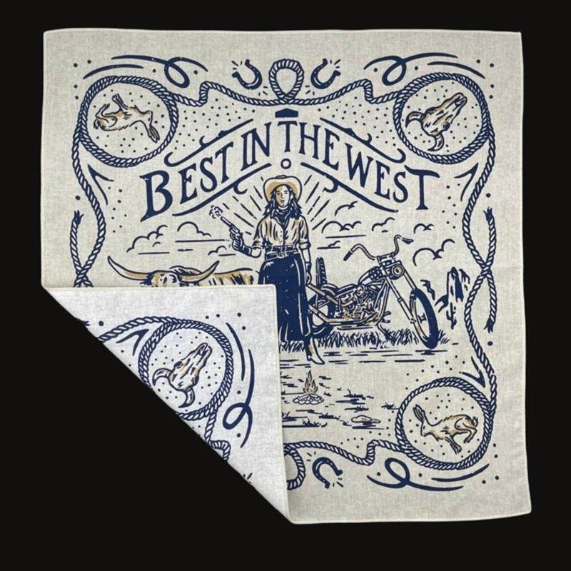 Хип-хоп банданы-обертки для волос, платки для головы с узором Дикого Запада, изысканные головные платки, головные платки, реквизит для фото