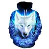 Ferocious Wolf Head Anime Sweatshirt 3D Printed Hoodies Men/Women Fashion Clothing Harajuku Kids Sweatshirt Men Coat