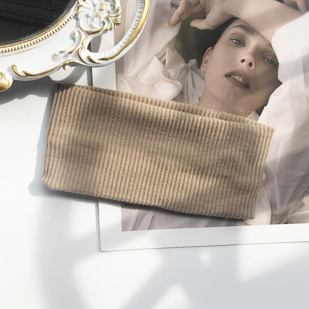 Women Solid Color Headband Yoga Knitting Elastic Hair Bands Turban Makeup Hair Hoop Vintage Headwrap Fashion Hair Accessories