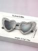 2026 Cute Diamond Encrusted Heart Style Women Sunglasses Trendy Female Sun Glasses Romantic Lady Light Luxury Gift KJ162