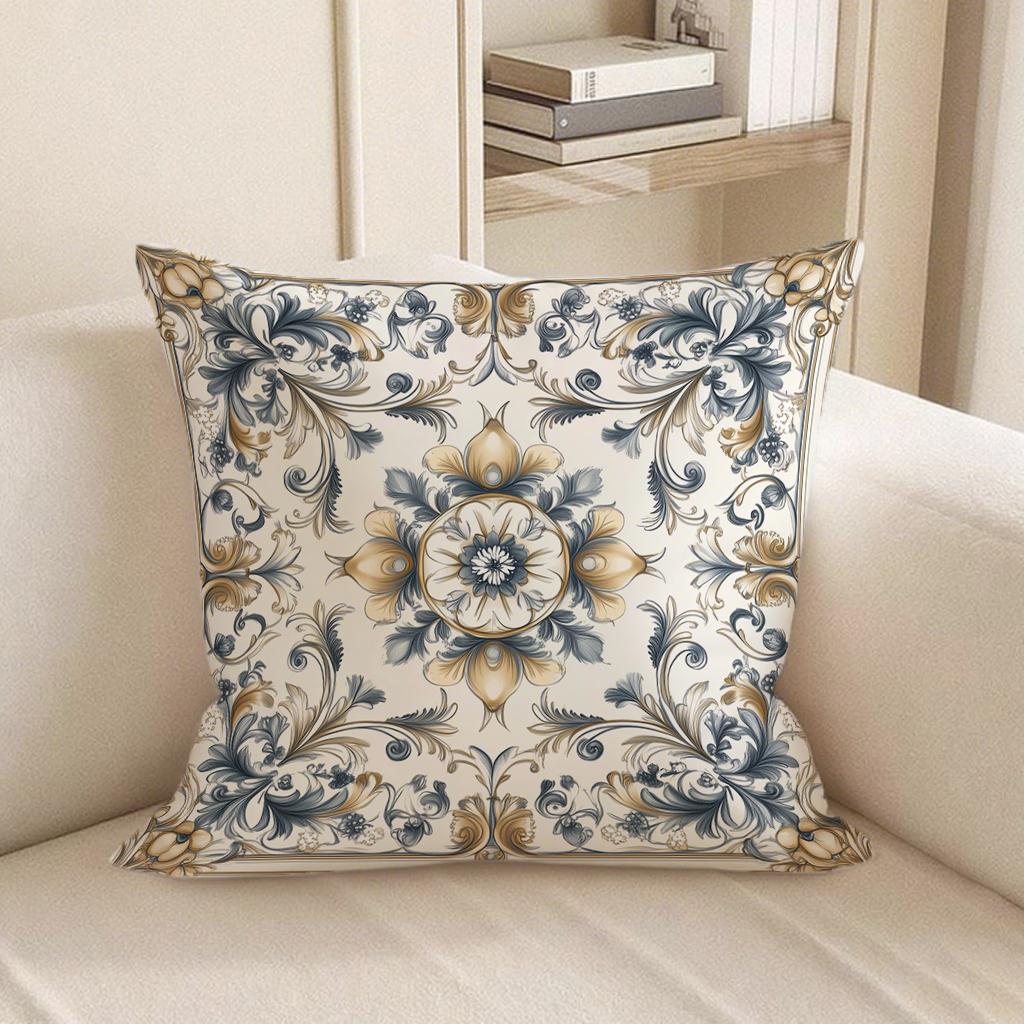 Floral Patterned Pillowcases For Sofasuitable For Sofa Car Bedroom Decorative Cushion Cover Pillow Cover