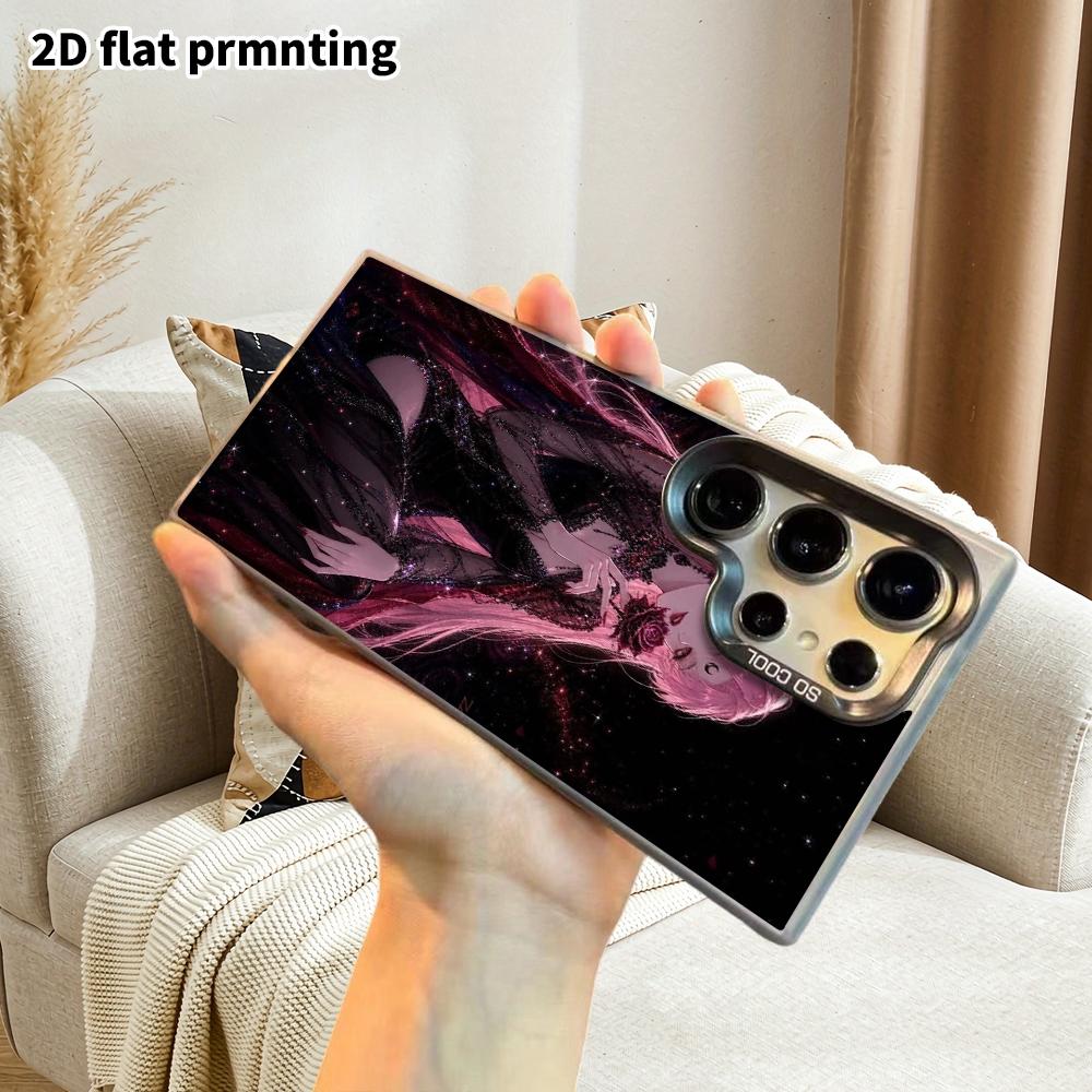 Чехол для телефона: 2D Плоский Защитный Чехол для Samsung Galaxy A34 A35 M05 M06 S20 S22 S21 FE Plus 5G, Стиль для Пары, Черный Розовый Девушка, Рождество и Хэллоуин