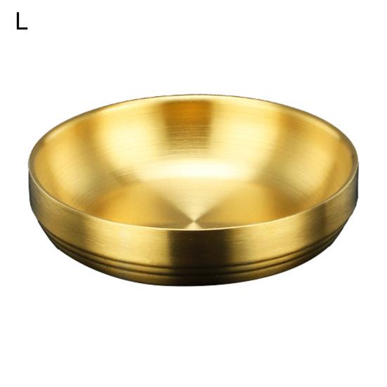 Небольшое блюдо, двухслойная изоляция, нержавеющая сталь, корейский стиль, противоожоговая миска для кимчи, блюдце, кухонные принадлежности