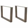 VidaXL V-shaped Coffee Table Legs, 2 Pieces, Natural Steel, 70 X (42-43,3) Cm 4012639