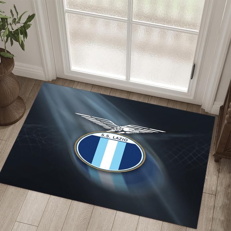Lazio FC Design Crystal Velvet Carpet Cozy Non?Slip Printed Rug For Bedroom Living Room Entrance