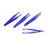 10Pcs Disposable Medical First Aid Tweezer Small Plastic Tweezers Blue