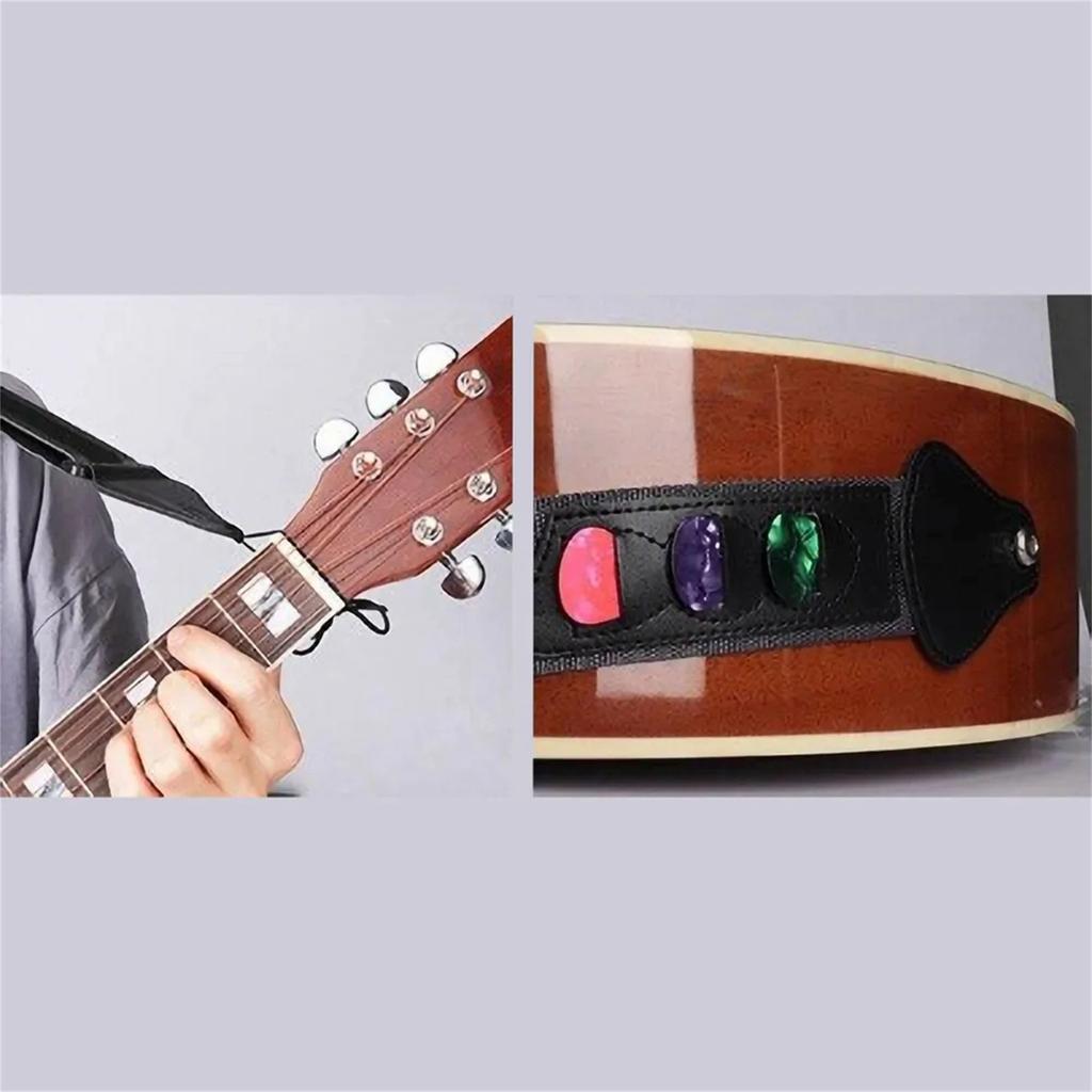 Аксессуары для гитарных ремней Утолщенный и расширенный ремень для электрогитары Укулеле из полиэстера