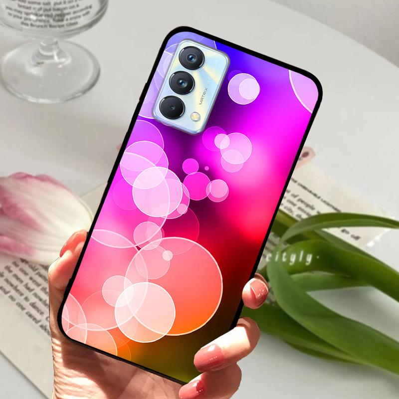 Для чехла Realme GT Master Case Edition Животные Мультфильмы Мягкий Силикон Funda для Телефона Realme GT Master Explorer Чехол Черный Coque