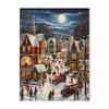 Merry Christmas Holiday Decorative Canvas Painting Nordic Santa Claus City Snow Scene Posters Living Room Wall Art Home Decor
