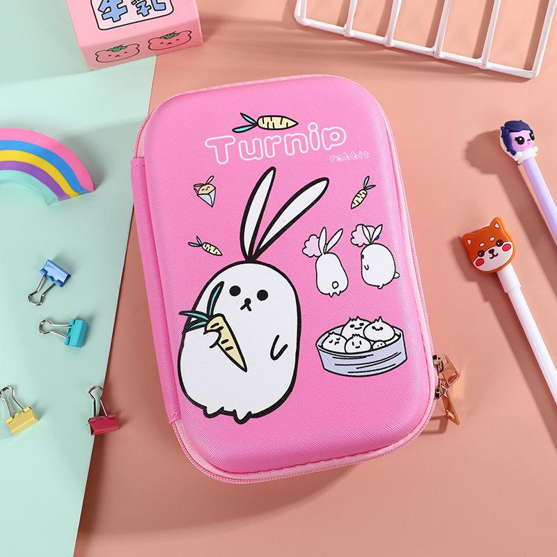 Квадратный пенал из ЭВА с рисунком - большая вместимость для студентов и взрослых