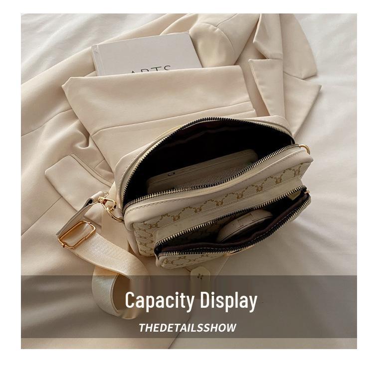 2025 Vintage Women's Multi-Compartment Crossbody Bag with Letter Print