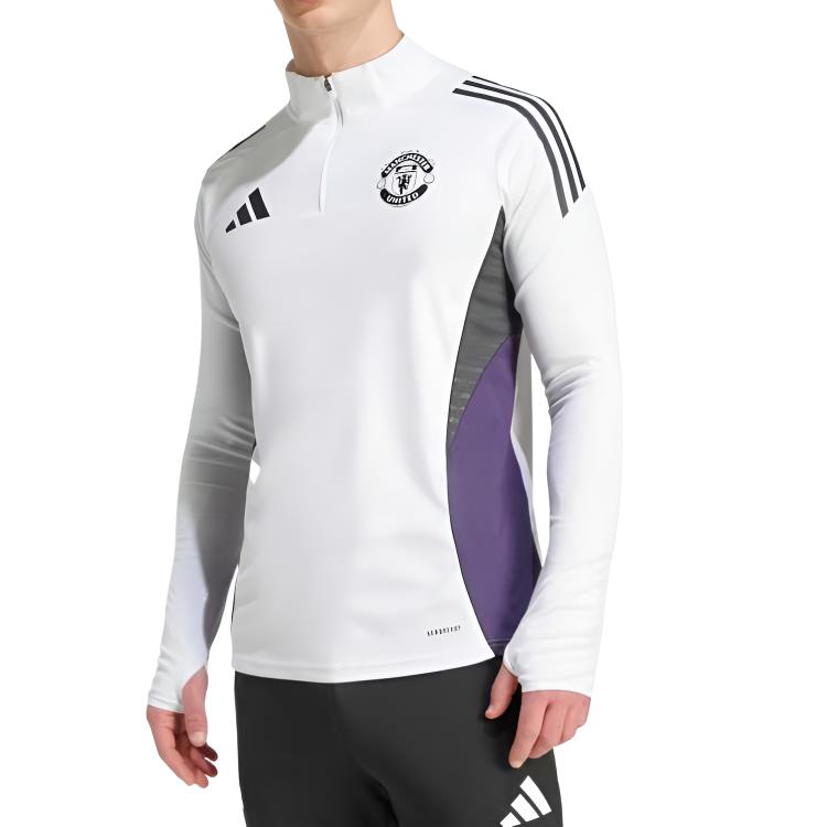 adidas Манчестер Юнайтед Tiro 25 Соревновательная Тренировочная Футболка Модная Универсальная Футбольная Футболка Мужские топы JP3125