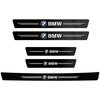 DJSA5 1/4/5Pcs Car Door Sill Scuff Plate Decor Carbon Fiber Stickers For BMW E39 E92 X3 X6 F30 E36 E87 50th F40 F10 E90 M E46 E60 E70