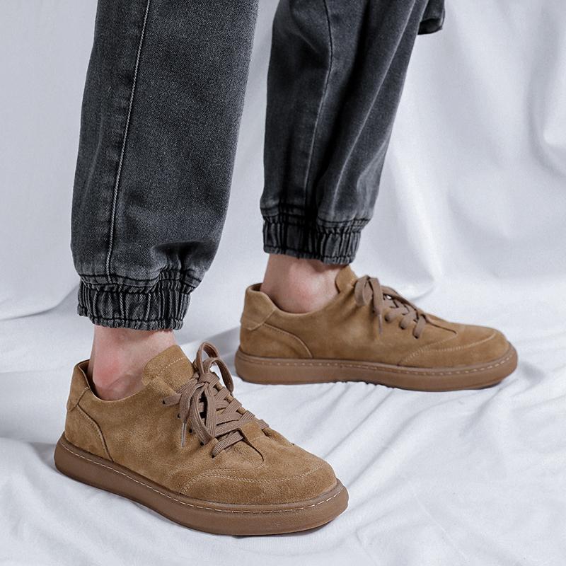 Модные мужские туфли из натуральной кожи для серфинга Минималистичные и модные туфли в британском стиле для отдыха и вечеринок Офисные молодежные качественные спортивные туфли коричневого цвета Популярные