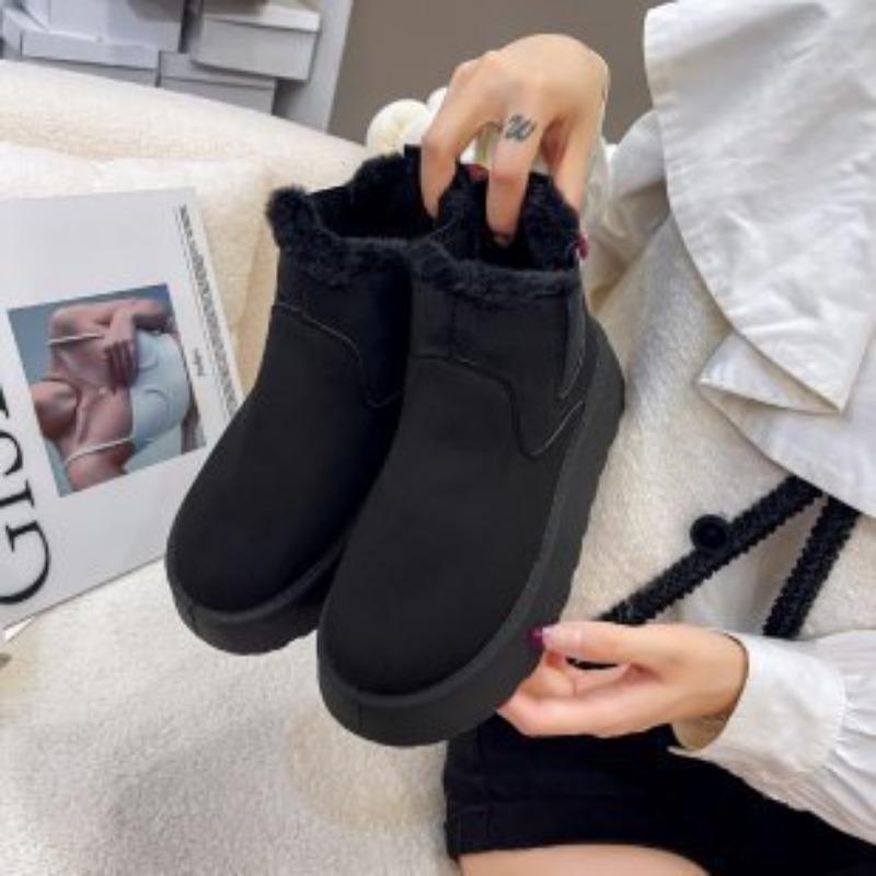 Autumn and Winter New Plush Thickened Warm Snow Boots Casual Versatile Thick-soled Plush Women's Snow Boots Shoes