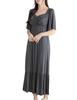Nightbra Integrated Short Long Cup and Room 8819 Charcoal Gray [Two Hatch] One-piece Dress, Sleeves, Length, Non-wireless Included, Maternity,