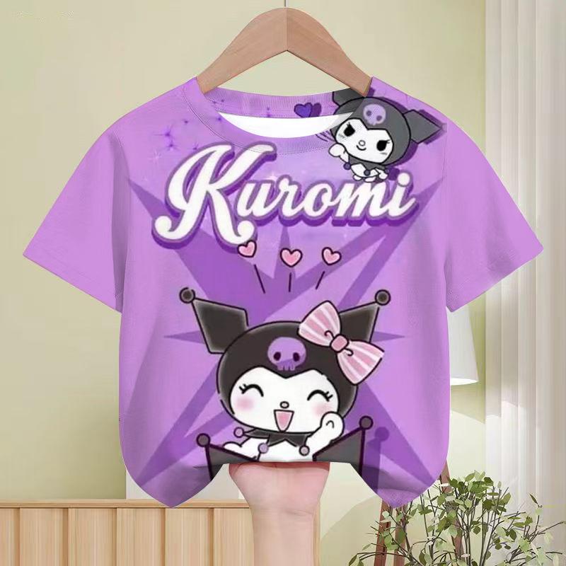 Sanrio Kulomi Children's T-shirt My melody cartoon cute print versatile summer breathable short sleeve top wholesale