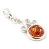 [H5022] - Amber 'Inspiration' Silver Pendant